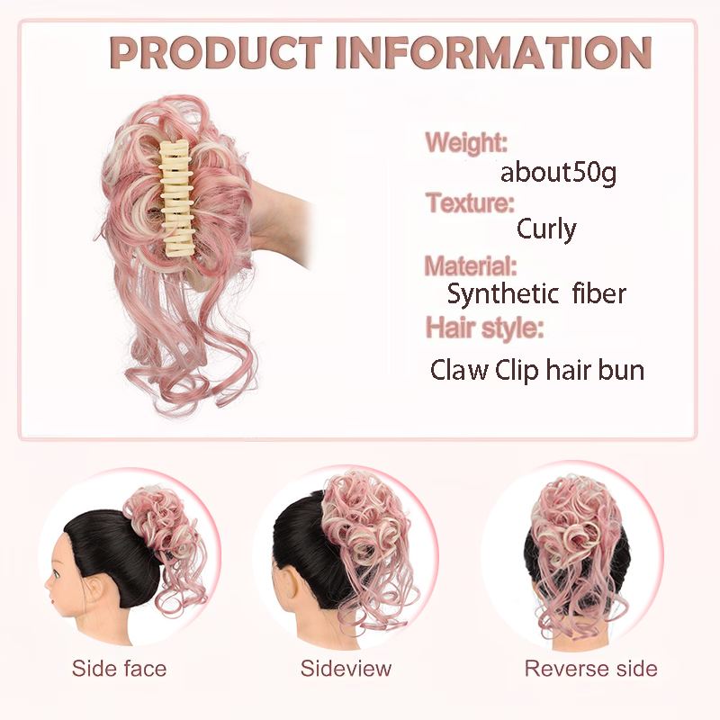 Messy Claw Clip Hair Bun Synth - đánh giá và giá Claw Clip Messy Bun Hair Piece