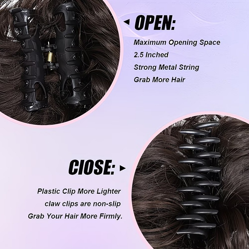 Messy Claw Clip Hair Bun Synth - đánh giá và giá Claw Clip Messy Bun Hair Piece