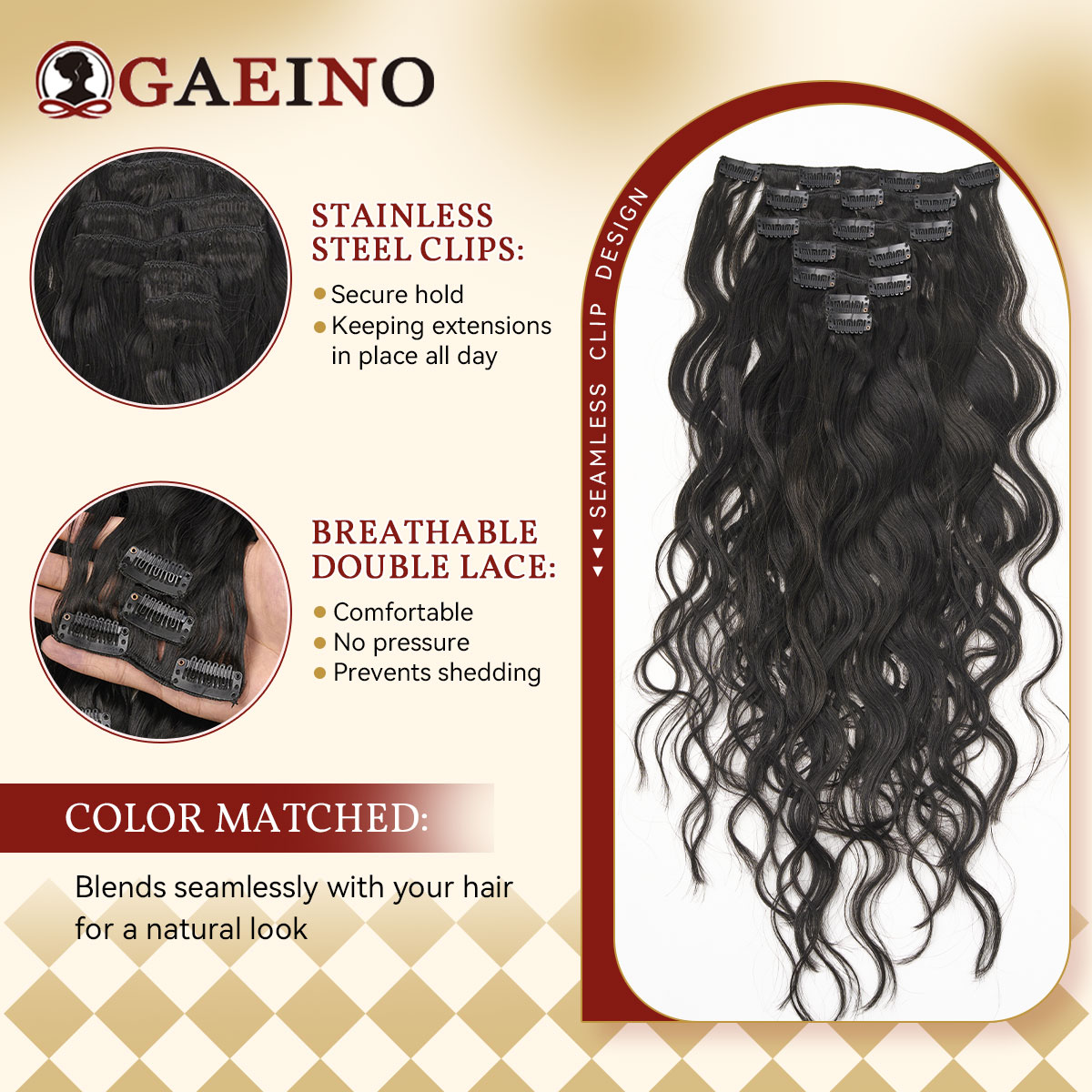 12A Natural Wave Clip Ins Hair - đánh giá và giá Seamless Clip In Hair Extensions Human Hair