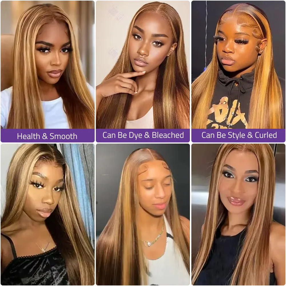 Highlight 46 Inch P4/27 Straig - đánh giá và giá Hd Lace Frontal Wig Human Hair Pre Plucked