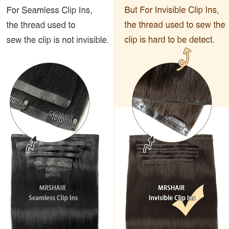Tóc người CLIP đen trong phần  - đánh giá và giá Invisible Tape In Extensions Real Hair