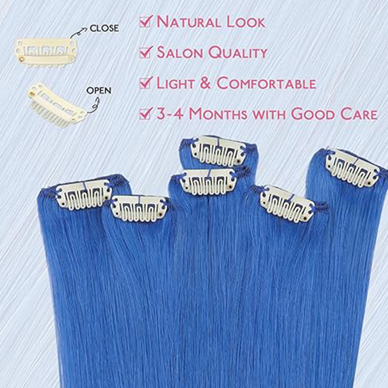 Colorful Hair Extension Human  - đánh giá và giá Seamless Clip In Hair Extensions Human Hair
